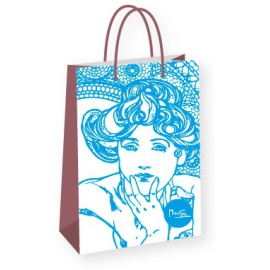 Darčeková taška Alfons Mucha – Topaz, Fresh Collection, stredná