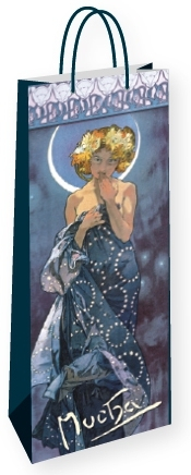Darčeková taška na fľašu Alfons Mucha – The Moon