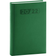 Denný diár Aprint 2022, zelený, 15 × 21 cm