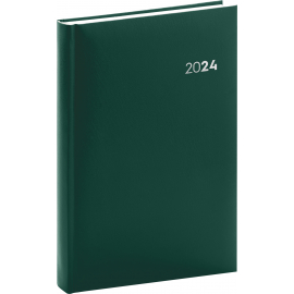 Denný diár Balacron 2024, zelený, 15 × 21 cm