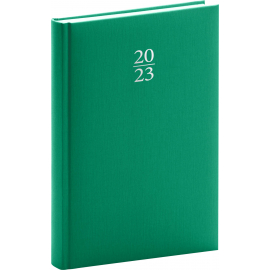 Denný diár Capys 2023, zelený, 15 × 21 cm