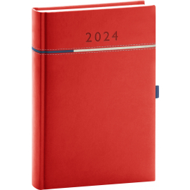 Denný diár Tomy červeno–modrý, 2024 15 × 21 cm