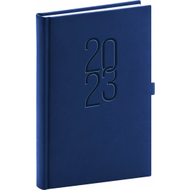 Denný diár Vivella Classic 2023, modrý, 15 × 21 cm