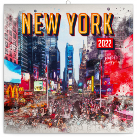 Poznámkový kalendár New York 2022, 30 × 30 cm