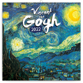 Poznámkový kalendár Vincent van Gogh 2022, 30 × 30 cm