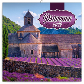 Poznámkový kalendár Provence 2022, voňavý, 30 × 30 cm