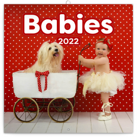Poznámkový kalendár Babies – Věra Zlevorová 2022, 30 × 30 cm