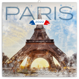Poznámkový kalendár Paríž 2022, 30 × 30 cm