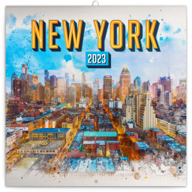 Poznámkový kalendár New York 2023, 30 × 30 cm