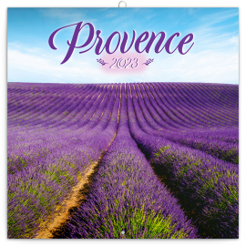Poznámkový kalendár Provence 2023, voňavý, 30 × 30 cm