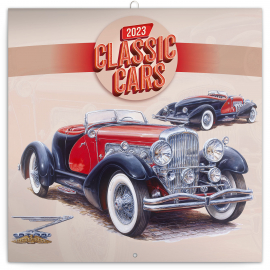 Poznámkový kalendár Classic Cars – Václav Zapadlík, 2023, 30 × 30 cm