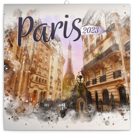 Poznámkový kalendár Paríž 2023, 30 × 30 cm