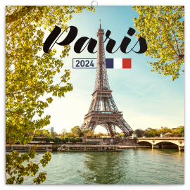 Poznámkový kalendár Paríž 2024, 30 × 30 cm