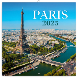 Poznámkový kalendár Paríž 2025, 30 × 30 cm
