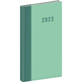 Vreckový diár Cambio 2023, zelený, 9 × 15,5 cm