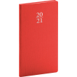 Vreckový diár Capys 2021, červený, 9 × 15,5 cm
