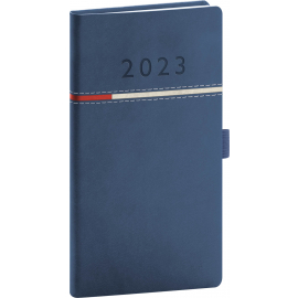 Vreckový diár Tomy modro–červený, 2023 9 × 15,5 cm