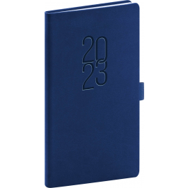 Vreckový diár Vivella Classic 2023, modrý, 9 × 15,5 cm