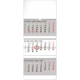 Nástenný kalendár 3-mesačný štandard skladací CZ 2024, 29,5 × 69,5 cm