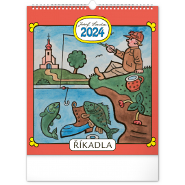 Nástenný kalendár Josef Lada – Riekanky CZ 2024, 30 × 34 cm