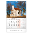 Nástenný kalendár Kapličky a kostelíky CZ 2020, 33 x 46 cm