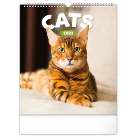Nástenný kalendár Mačky 2023, 30 × 34 cm