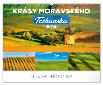 Nástenný kalendár Krásy Moravského Toskánska 2020, 48 x 33 cm