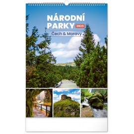 Nástěnný kalendář Národní parky Čech a Moravy 2023, 33 × 46 cm