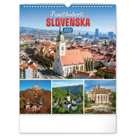 Nástenný kalendár Pamätihodnosti Slovenska 2023, 30 × 34 cm