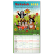 Nástenný kalendár Rodinný plánovací Krtko XXL CZ 2022, 33 × 64 cm