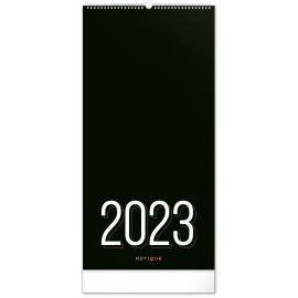 Nástenný plánovací kalendár Čierny 2023, 21 × 42 cm