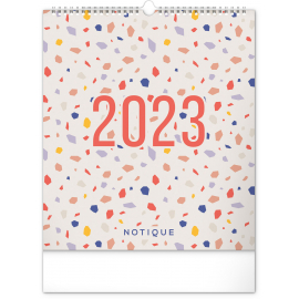 Nástenný plánovací kalendár Terazzo 2023, 30 × 34 cm