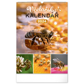 Nástenný Včelársky kalendár 2024, 33 × 46 cm