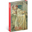 Notes Alfons Mucha – Princezná, linajkovaný, 11 × 16 cm