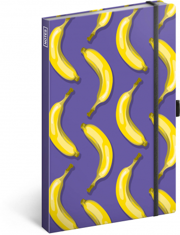 Notes Banány, linajkovaný, 13 × 21 cm