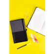 Notebook Skiver, čiernosivý, linajkovaný, 13 × 21 cm