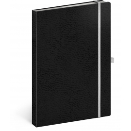 Notes Vivella Classic čierny/biely, linajkovaný, 15 × 21 cm