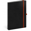Notes Vivella Classic čierny/oranžový, linajkovaný, 15 × 21 cm