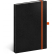 Notes Vivella Classic čierny/oranžový, bodkovaný, 15 × 21 cm