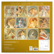 Poznámkový kalendář Alfons Mucha 2020, 30 × 30 cm