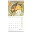Poznámkový kalendár Alfons Mucha 2023, 30 × 30 cm