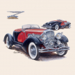 Poznámkový kalendár Classic Cars – Václav Zapadlík, 2021, 30 × 30 cm
