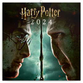 Poznámkový kalendár Harry Potter 2024, 30 × 30 cm