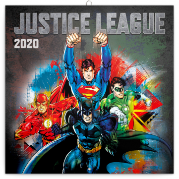 Poznámkový kalendár Justice League 2020, 30 x 30 cm