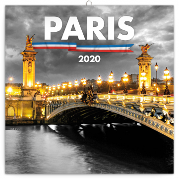 Poznámkový kalendář Paříž 2020, 30 × 30 cm