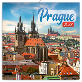Poznámkový kalendár Praha letná 2023, 30 × 30 cm