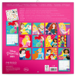 Poznámkový kalendár Princezné 2021, s 50 samolepkami, 30 × 30 cm