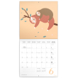 Poznámkový kalendář Šťastní lenochodi 2020, 30 × 30 cm