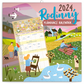 Rodinný plánovací kalendár 2024, 30 × 30 cm
