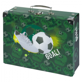 Skladací školský kufrík Futbal s kovaním